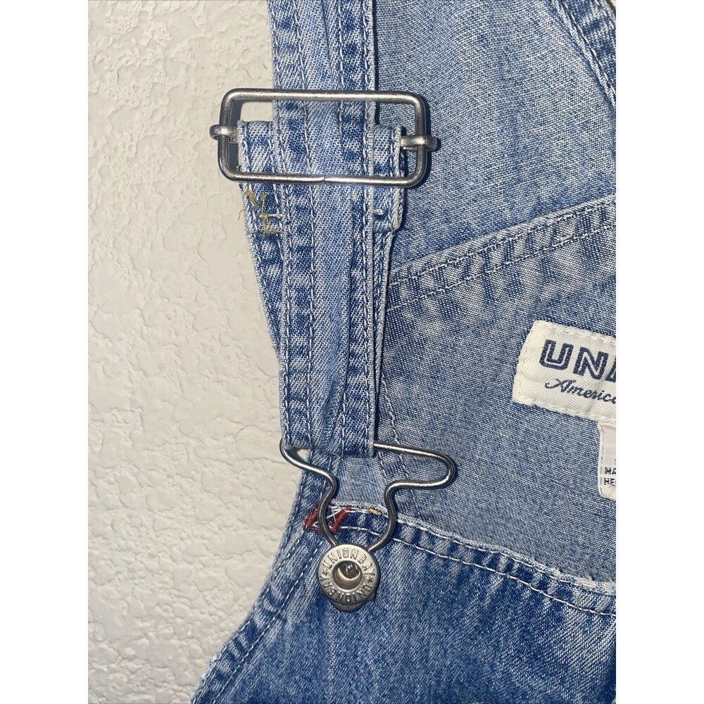 Union Bay Vintage Overalls dress Paint DIY Denim 90s Astrology Art Boho y2k M - Picture 4 of 11